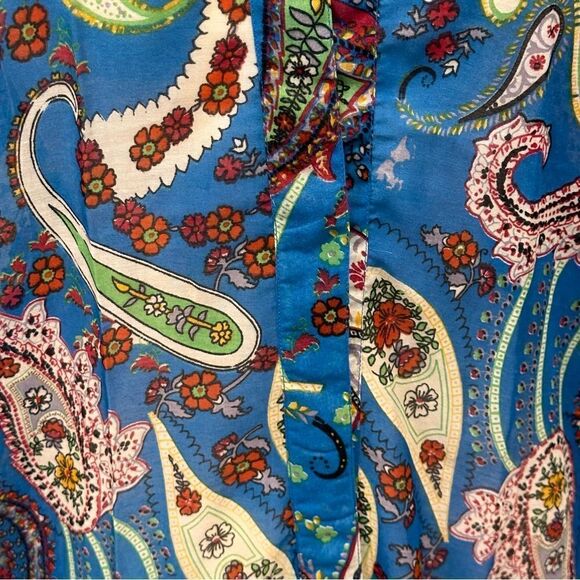 RAJ L.A Women’s Kayla Paisley Print Kimono in Rosco Blue Color One Size Fits All - Picture 10 of 10